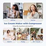 AcmEenjoy No Pre-freezing Ice Cream Maker 1.2L Compressor 3 in 1 view 8