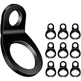 Tie Down Strap Rings Tie-Down Anchors Hooks Stainless Steel Lashing Rings with Black Powder Coating for Tiedown Attachment Points for Dirt Bike, Motorcycle, Trailer,Pickup,Truck,Camper,RV (Pack of 10)