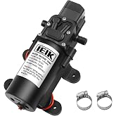 IEIK 12 Volt Diaphragm Pump 5LPM 1.35 GPM 116PSI Self Priming Sprayer Pump 12V DC Fresh Water Diaphragm Pressure Pump for RV Camper Marine Boat Lawn (60W)