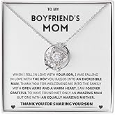 LEONADORA To My Boyfriends Mom Necklace, Mothers Day Gifts For Boyfriends Mom From Girlfriend, Personalized Gifts For Mother In Law, Mother's Day Necklace, Best Birthday Present Christmas
