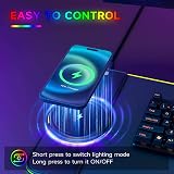 Hcman 15W Wireless Charging RGB Gaming Mouse Pad 80x30cm Extra Large Black view 2