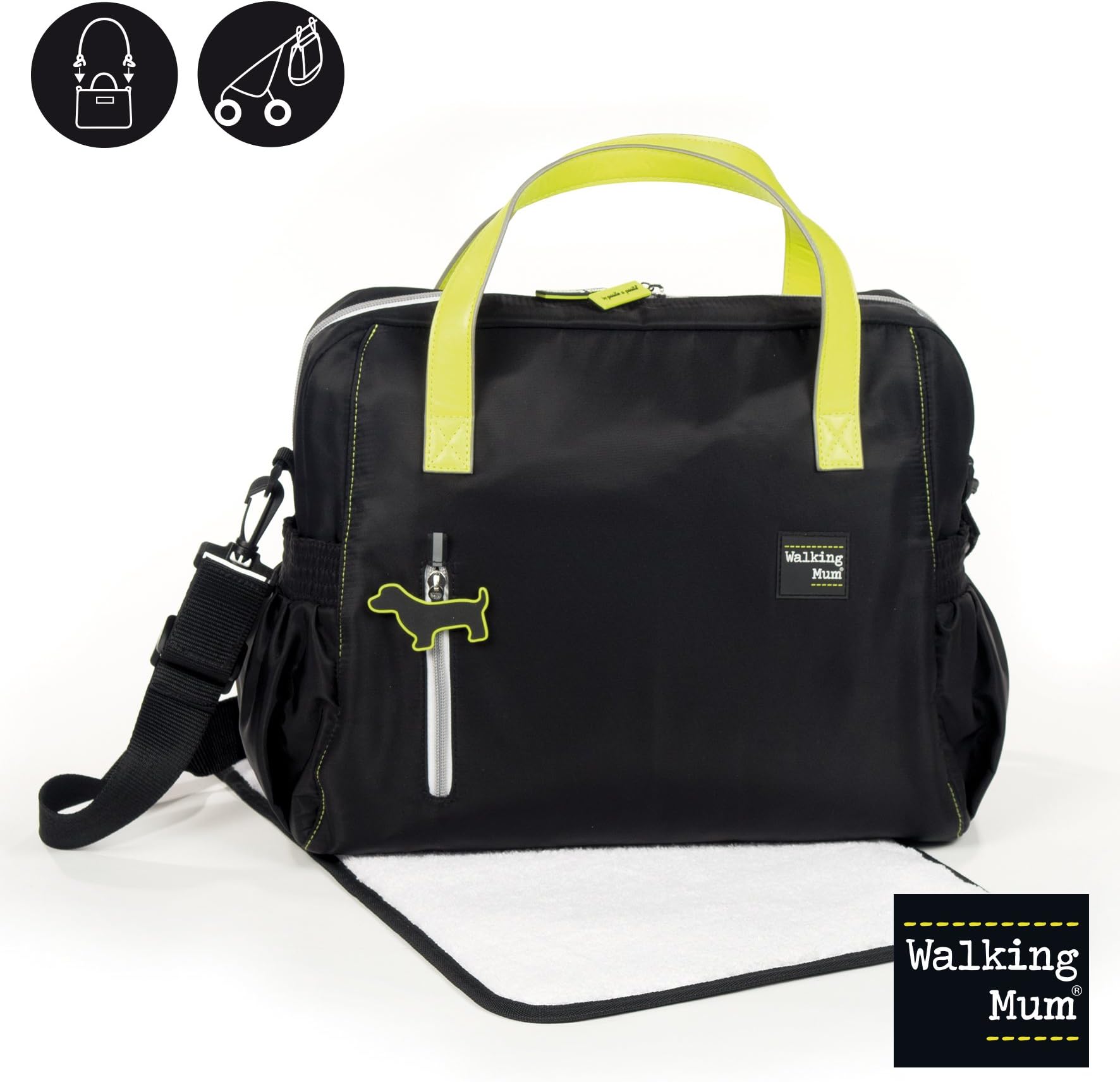 Walking Mum Urban Baby Changing Bag Black