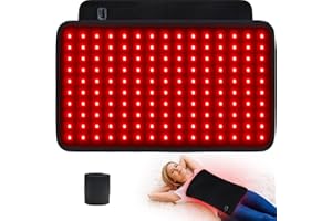 FEANGLI Red Light Therapy for Body, Infrared Light Therapy 19.8" x 12" Infrared Heating Pad Larger Wrap for Back Waist Shoulder Knee Feet Joints Pain Relieve with Auto-Timer, Ideal Gift