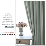 PONY DANCE Green Sage Short Eyelet Blackout Curtains 52 x 36 Inch 2 Panels view 8