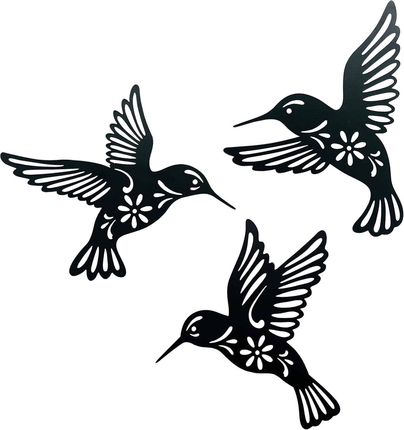 Plaques & Wall Art - WAIU Metal Hummingbird Wall Art Decoration, 9