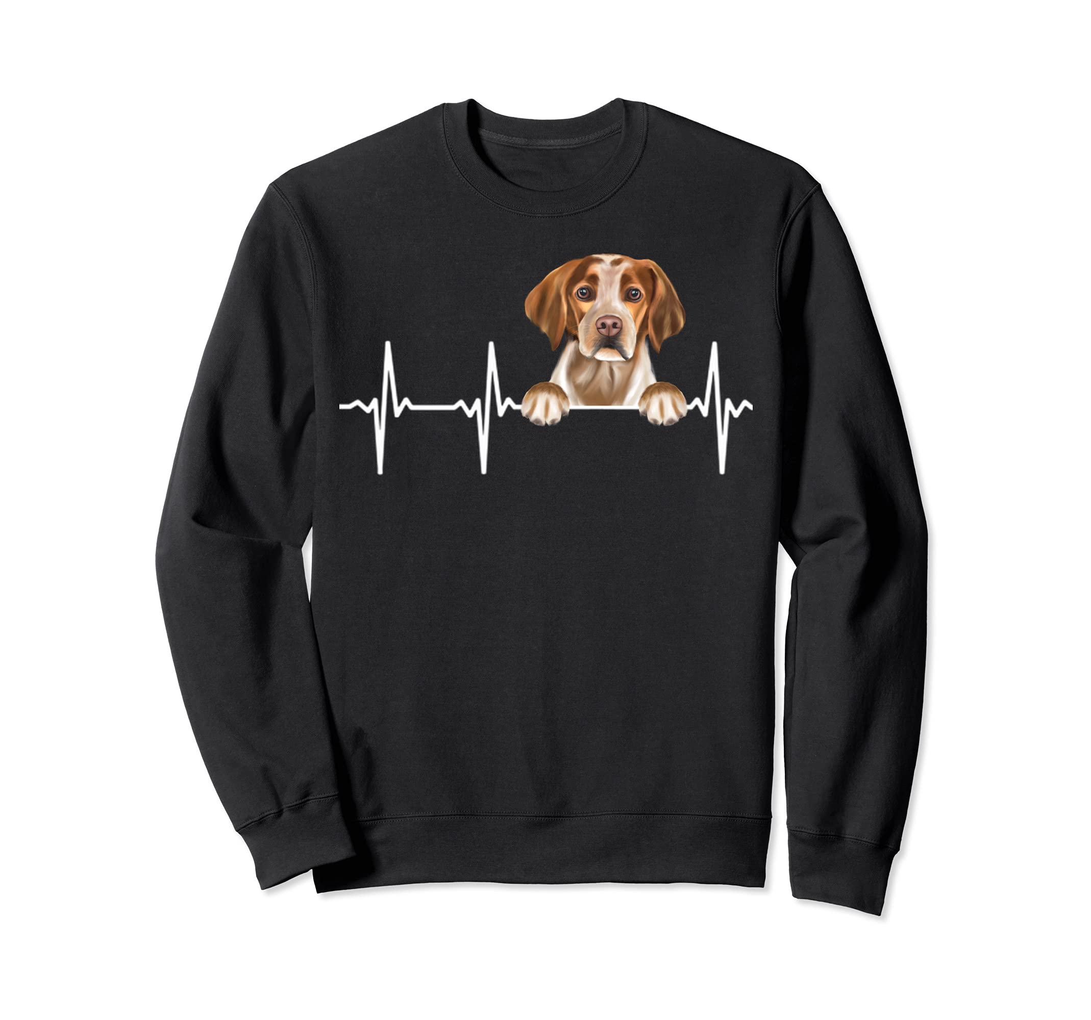Funny Dog Heartbeat For Brittany Lovers Sweatshirt