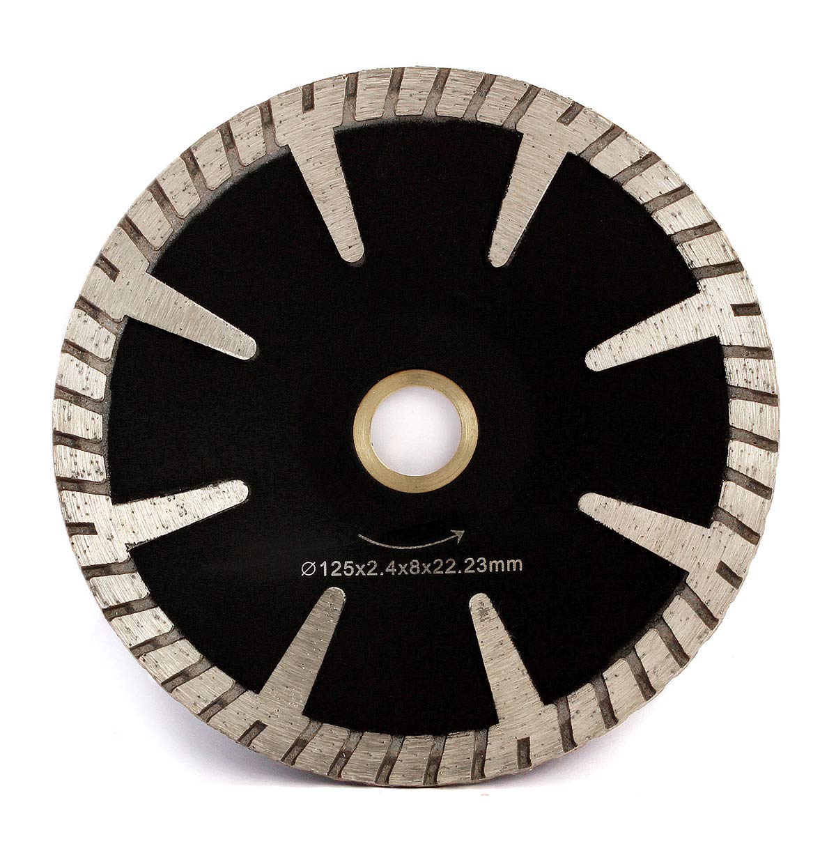 5" Concave Curved Diamond Blade for Granite Marble Continuous Turbo Rim