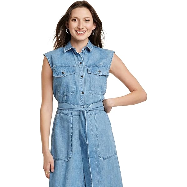 Amazon.com: Universal Thread Women's Long Sleeve Denim Maxi Shirtdress -  (US, Numeric, 0, Regular, Regular, Medium Wash) : Clothing, Shoes & Jewelry