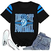 Football Shirt Women Game Day Shirts Football Team Fans Tee Sports Jersey Tops