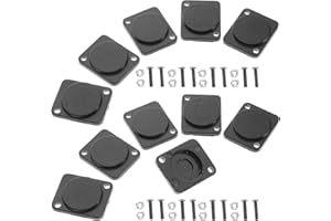 Beavorty 20pcs Reliable Chassis Mount Blank Plate Panel Insert with D-Type XLR Cutout, Metal DIY Mounting