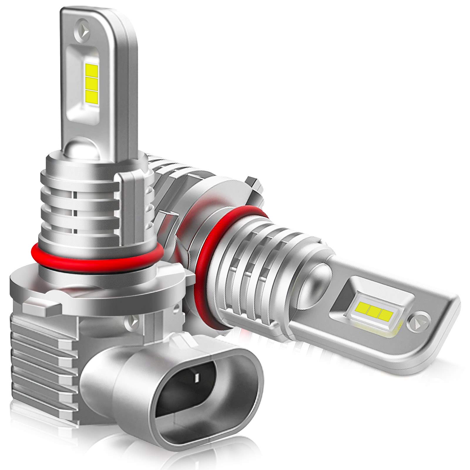 【最強ファンレス 】Feison HB3(9005) HB4(9006)共用 led ヘッドライト ホワイト 6500K 新車検対応 13000LM 60W 12V-24V 車対応(ハイブリッド車・EV車対応) ファンレス フォグランプ 日本語の説明書 2個入 3年保証 の商品画像