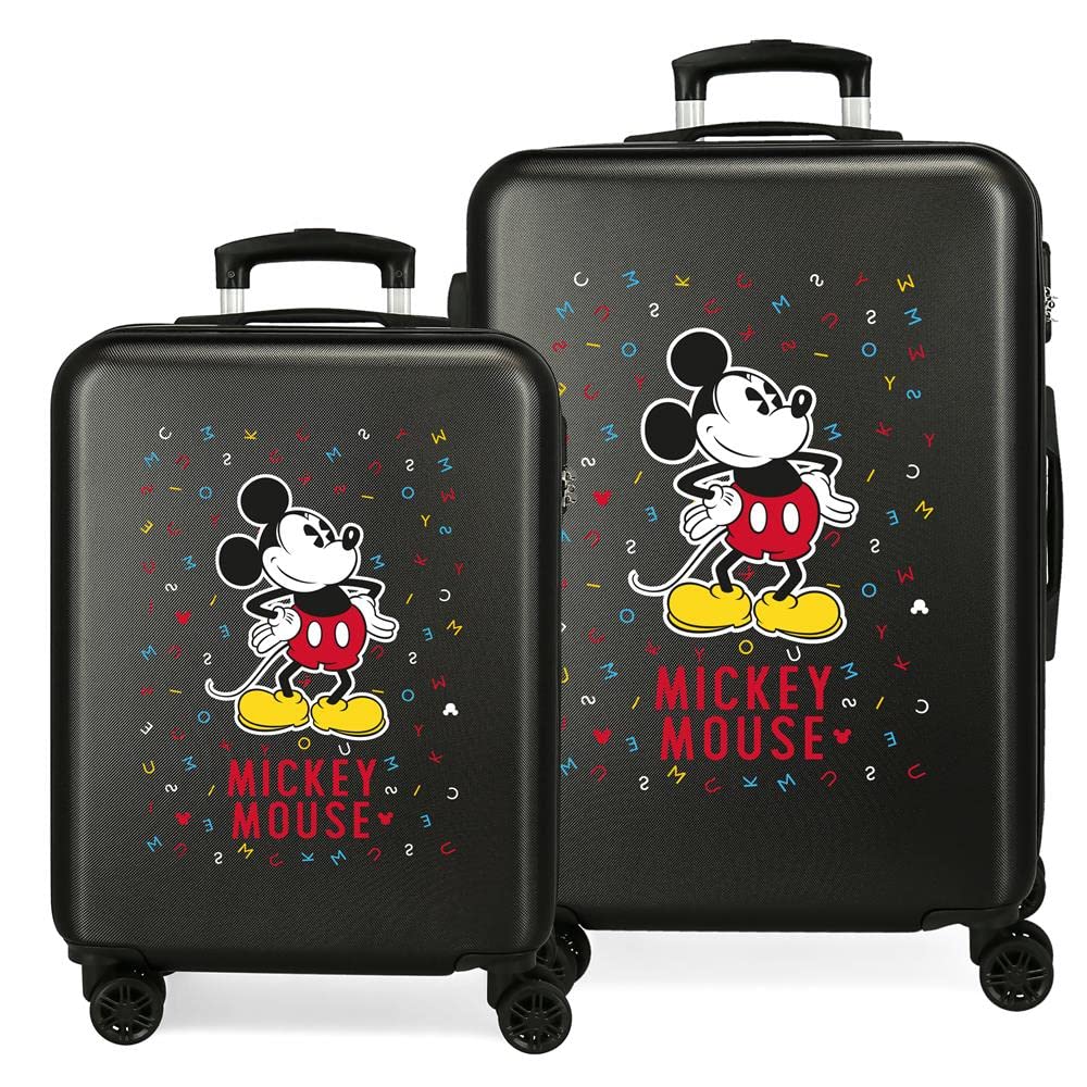 Have a Good Day Mickey Black Hardside Luggage Set 55-68cm