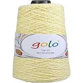 golo Cotton Cone Yarn for Crocheting Carpet 7/6 Warp Yarn 250g 100% Cotton Cone Yarn for Crochet Dishcloth,Potholder,Knitting and Weaving