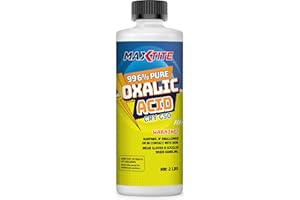 MAXTITE Oxalic Acid (2 lbs) 99.6% Pure - Metal & Wood Cleaning and Bleaching, Rust Removal (C2H2O4) - HDPE container w/ Resealable Child Resistant Cap