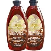Dead Sea Collection Bubble Bath with Almond Vanilla for Women and Men - Sweet Almond Oil and Dead Sea Salt - Nourishing and Moisturizing Skin - Pack of 2 (67.6 fl.oz)