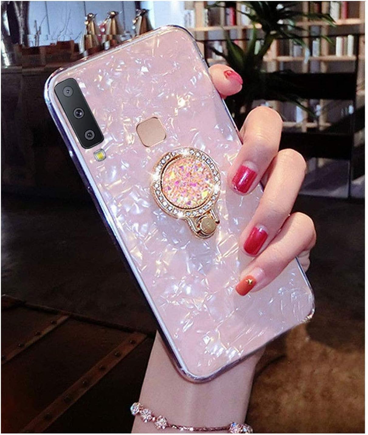 Kc Glossy Glitter Diamond Stand Ring Holder Soft Amazon In Electronics