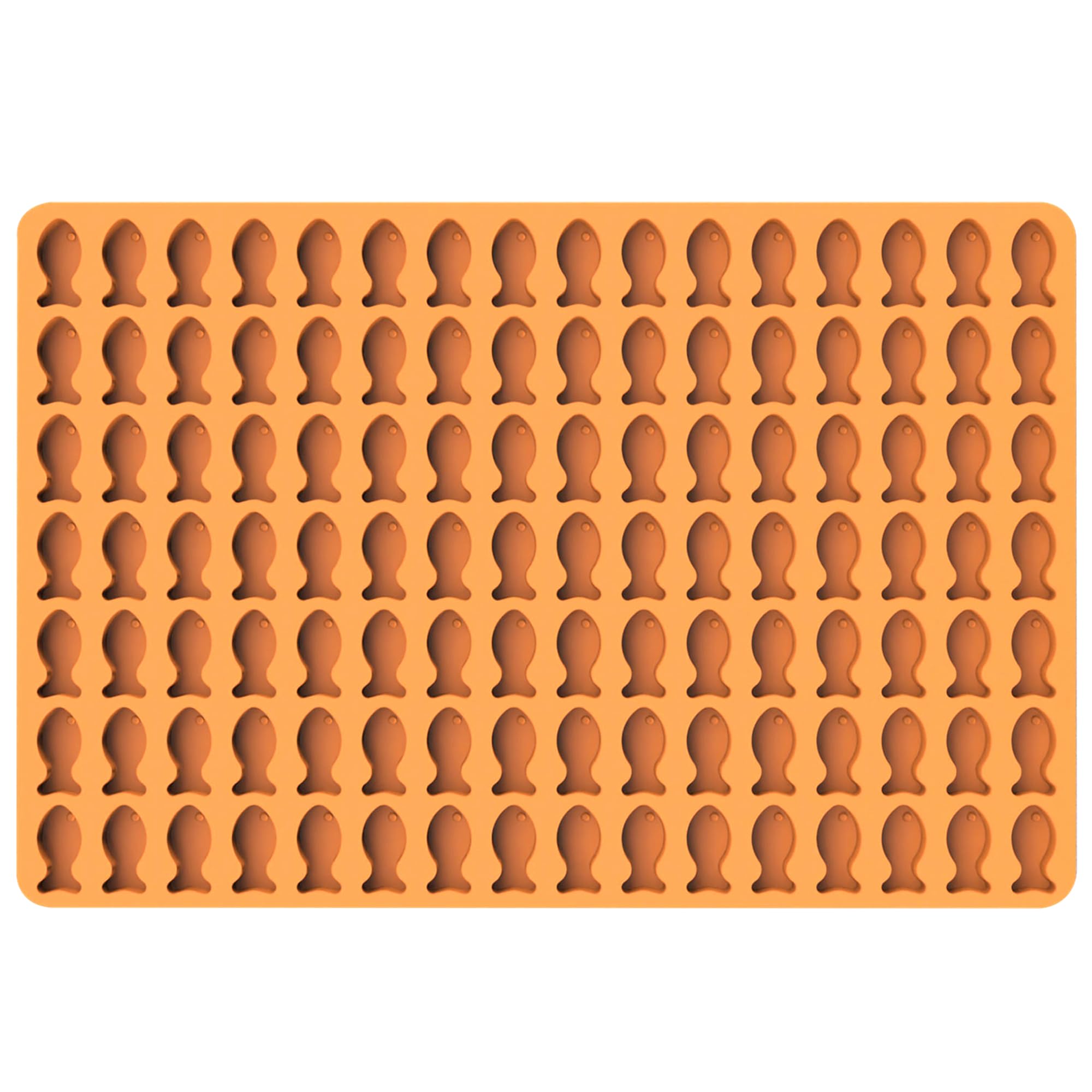 Mini Fish Silicone Molds for Candy Gummy Chocolate, Goldfish Silicone Mold, Dog Treat Molds with Scraper (fish)