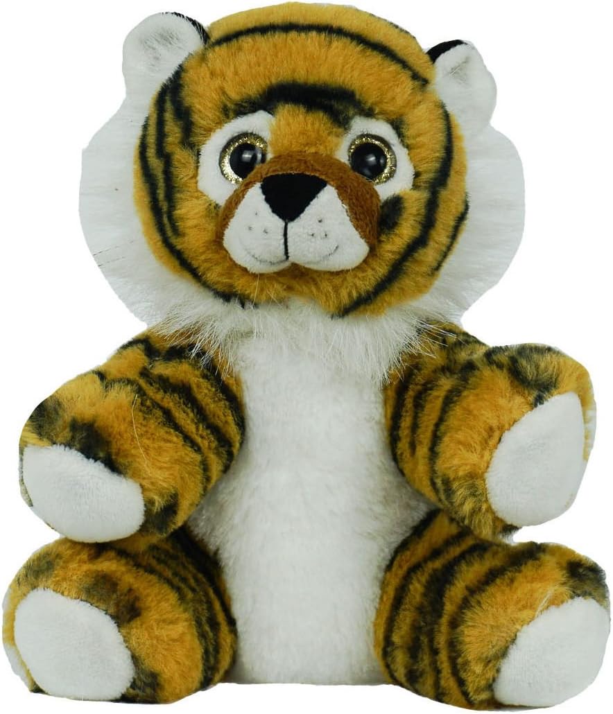 BEARegards Personal Recordable Talking Teddy Bear 8" Tiger with 20 sec Digital Recorder