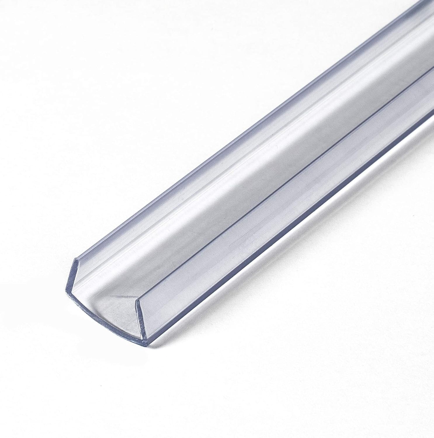 Outwater Plastics 585Cl Clear 5/8" Rigid Vinyl Clear Plastic UChannel