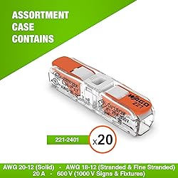 WAGO 221-2401 20pc Inline Compact Splicing Wire