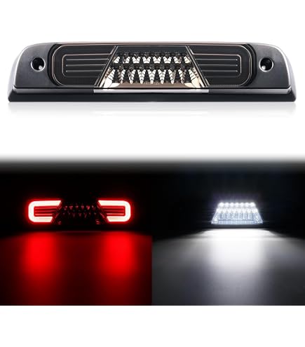 LUDARM LED Third Brake Light For Silverado/Sierra 1500 2500HD 3500HD 2014-2019 - Red Housing Clear Lens