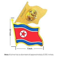 North Korea Flag Lapel Pin - Enamel Metal National