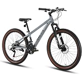 SPATIAL Mountain Bike, 26/27.5/29 Inch Outdoor Cycling Bike, 8/21 Speed Lightweight Aluminum Frame | Dual Disc Brakes, Adjustable Ergonomic Seat for Adult Teens