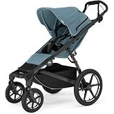Thule Urban Glide 4-Wheel All-Terrain Stroller, Full-Suspension System | Full-suspension system, Air-filled tires, Upright seat with adjustable recline and built-in leg rest, Baby stroller