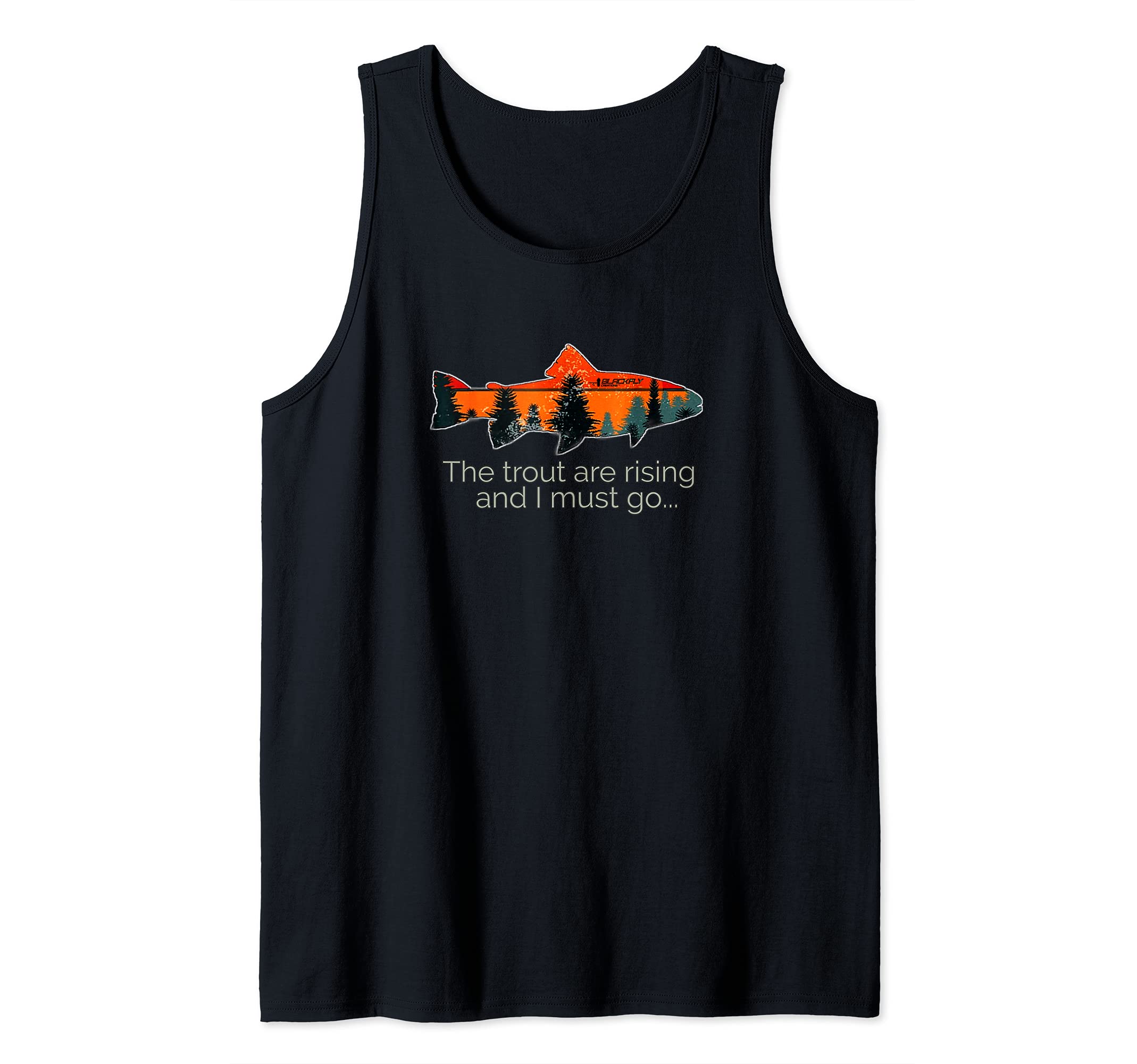 Fly Fishing Apparel & Decor Rising Trout Flies by Black Fly Tank Top