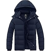 wantdo Men's Puffer Jacket Warm Waterproof Winter Coat Hooded Parka Jacket (Regular and Big Size)