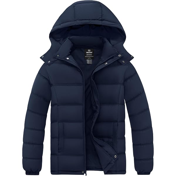 Wantdo Men's Waterproof Quilted Puffer Jacket Thicken Warm Winter