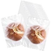 Prembag 100 Pcs 5x7 Inch Semi-Transparent Heat Seal Bags for Cookies,Matte Cookie Sleeves,Frosted Treat Bag for Baked Goods, Brownie Packaging