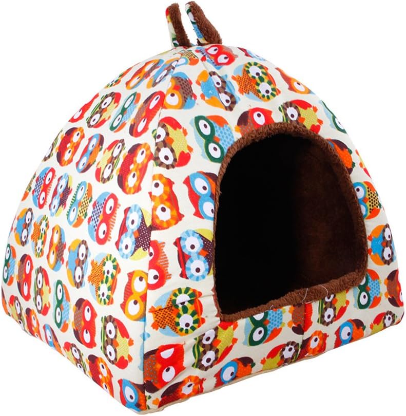 OLESTAR Cat Dog Pet House Mongolian Yurt Pet House All Seasons Foldable Available Pet Sleeping House