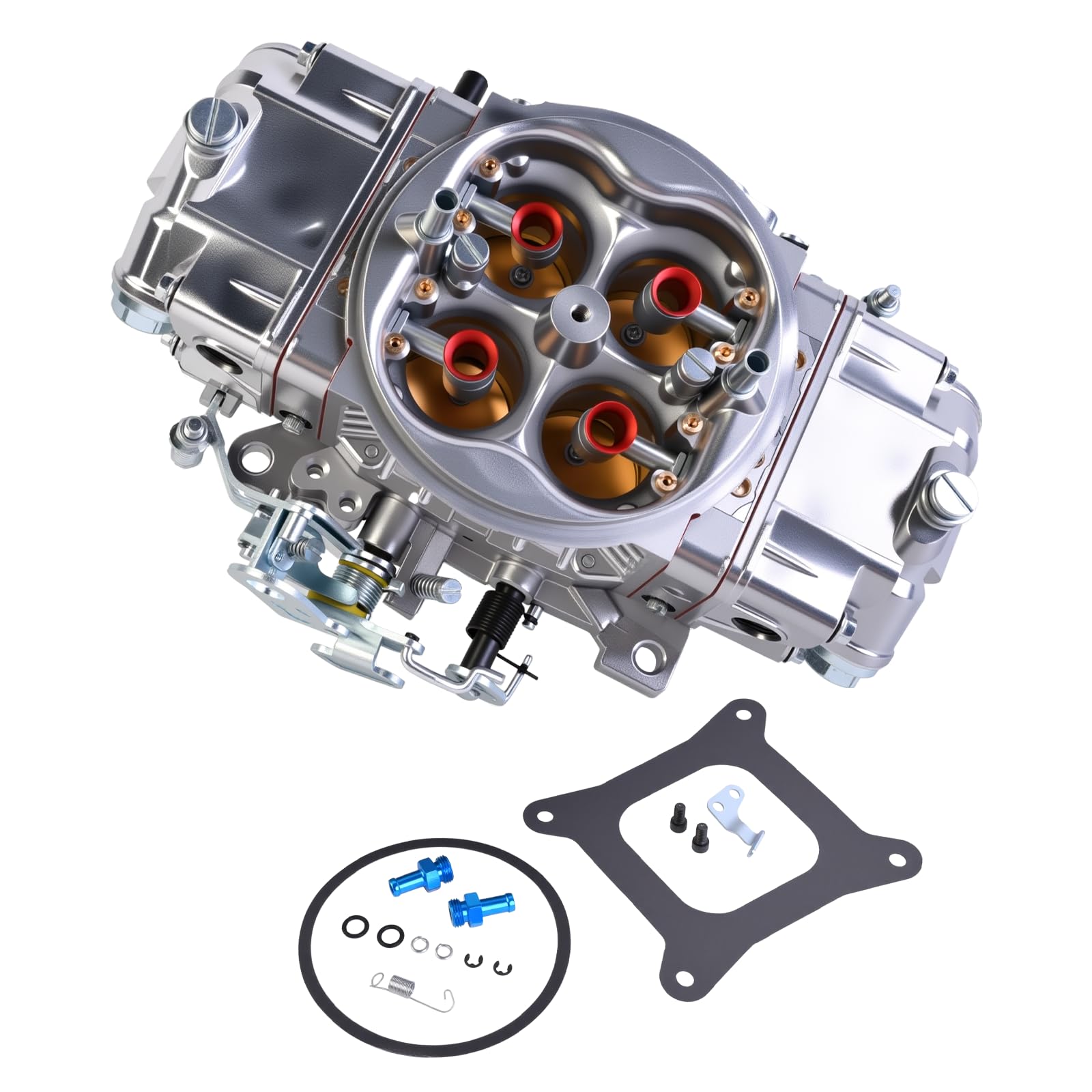 Photo 1 of BR-67201 Carburetor 4-Barrel 850CFM 4150 Double Pumper Mechanical Secondary Compatible with Holley Quick Fuel Brawler Race Series, Replacement for BR67201