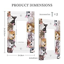 Tewujay Decorative Outlet Wall Plate Lovely Kitten