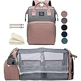 Diaper Bag Backpack with Changing Station: Pink Baby Bags for Girls Boys Mom with Large Capacity Pañaleras Para Bebe Niña Baby Girl Newborn Essentials Must Haves Baby Shower Gifts Baby Registry