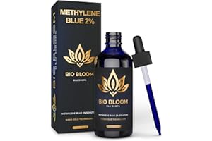 BIO BLOOM Methylene Blue Pharmaceutical Grade Drops, High-Potency 2% Methylene Blue for Humans, Double Strength 100ml (3.4 fl oz), 3rd Party Lab-Tested, USP Grade
