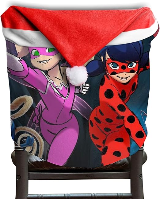 personalized santa hat chair cover