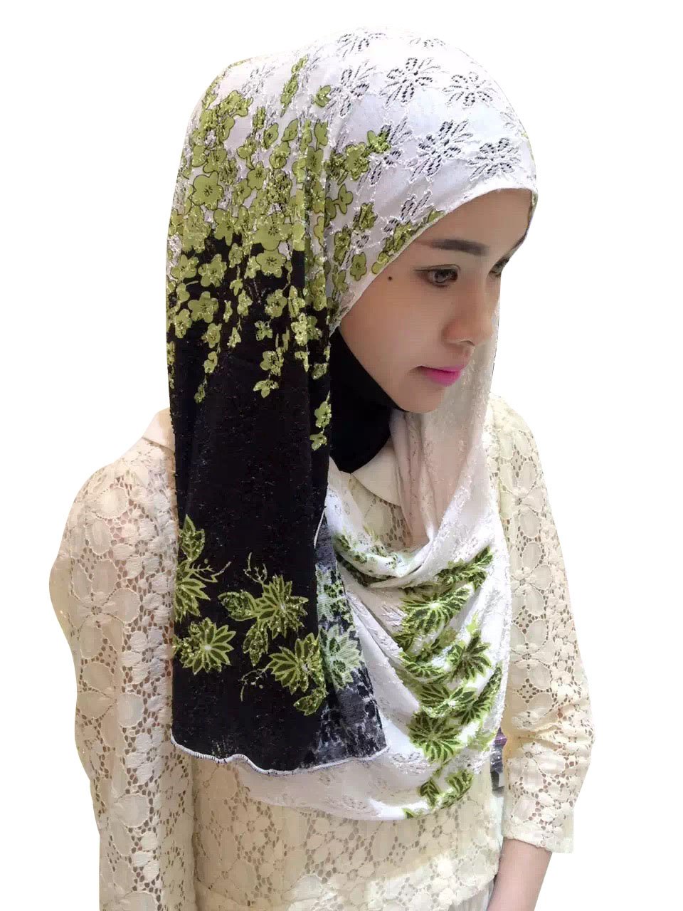 Ababalaya Womens' Flora Hollow Out Fashion Hijab Scarf Shawl Ababalaya Womens' Flora Hollow Out Fashion Hijab Scarf Shawl