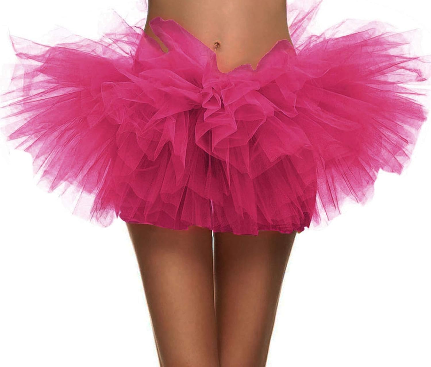 Women's Classic 5-layered Tulle Dash Tutu Ballet Skirts Ruffle Pettiskirt, One Size, Red at  Women’s Clothing store