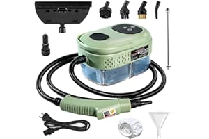 MOVATEK Steam Cleaner, 15s Heat-Up, 6-Level Adjustable Handle, High Pressure Steamer for Cleaning with 11 pcs Accessories, Handheld Cleaning Steamer for Home, Floors, Car, Upholstery, Grout, Bathroom, Kitchen