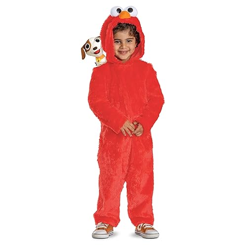 Disguise Sesame Street Elmo Costume with Tango, Offical Elmo Cosutme for Kids with Attached Tango Dog, Toddler Size (2T)