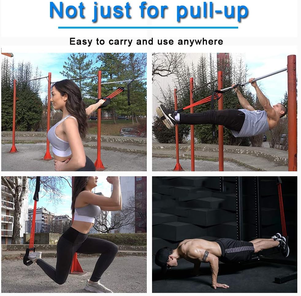 SAIVEN Pull Up Assist Resistance Bands System - Chin up bar with Assistance Bands Home Pull Up Bar for Arm, Shoulders and Chest Strength Exercise : Sports & Outdoors