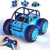 MaxTronic Amphibious Remote Control Car,Rechargeable RC Cars Toy 360° Flips Rotation Stunt Crawler 15KM/H 4WD All Terrain Outdoor Indoor Toy for Kids Boys Girls 3-12