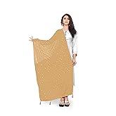 themilestocks Woman's Embroidered Chiffon Dupatta Scarf Shawl Wrap Soft Indian Bridal Wedding