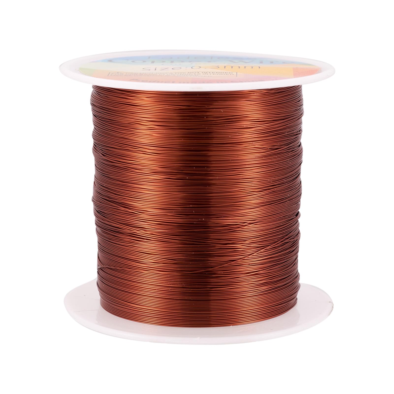 PandaHall 236FT Tarnish Resistant Bare Copper Wire 28 Gauge 0.3mm Jewelry Beading Wire for Crafts Beading Jewelry Making Supplies(Saddle Brown)