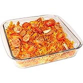 CGNWEEPS 8×8in Square Glass Baking Dish, 1.6QT Glass Baking Pan, Baking Dishes for Oven