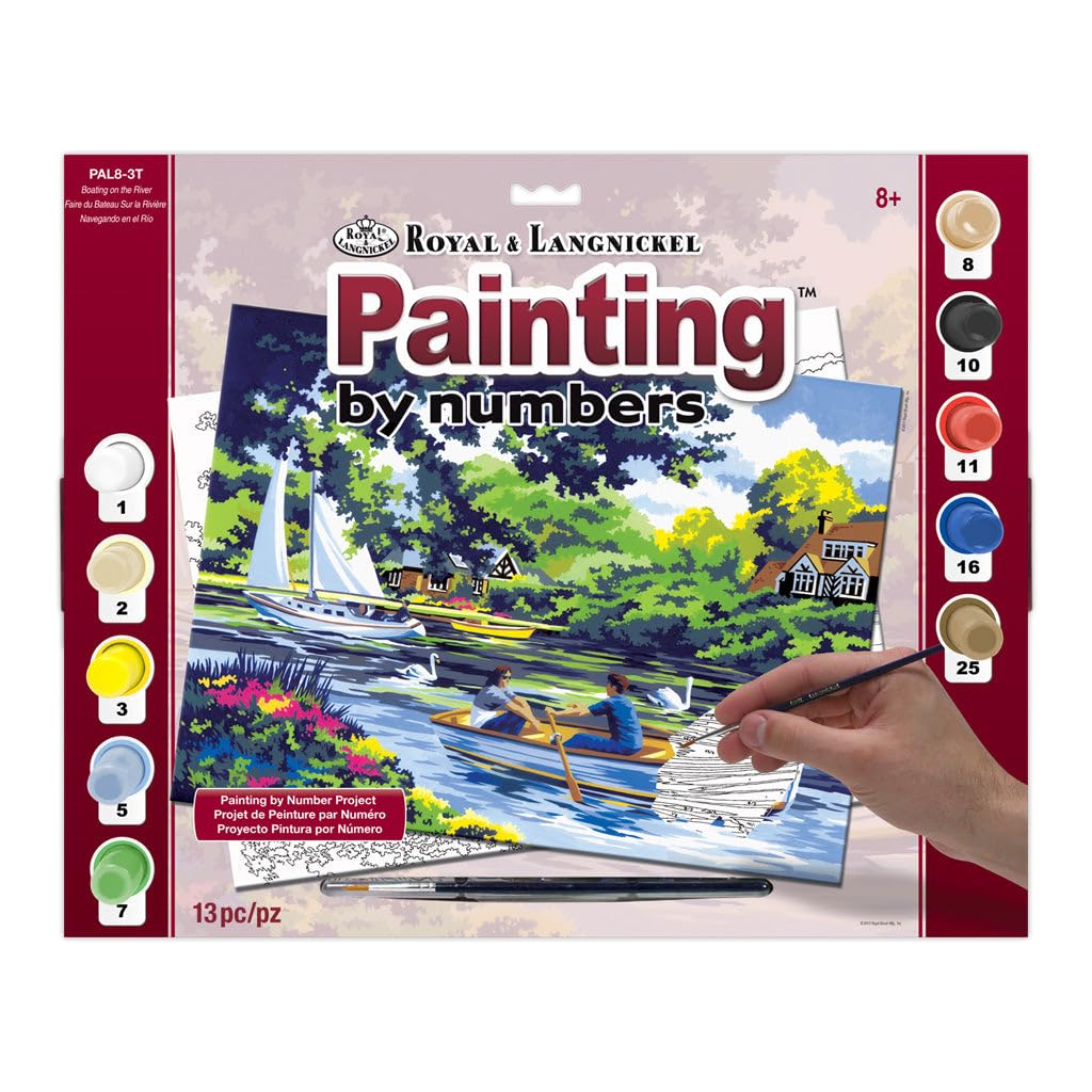 Royal & Langnickel PAL8 Boating on the River Painting by Numbers Kit