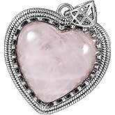 TUMBEELLUWA Crystal Heart Necklace for Women, Copper Wrapped Love Pendant Necklaces Trendy Jewelry Gift for Her Birthday