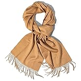 POINROLL 100% Cashmere Scarfs for Women, Pashmina Wraps Fringed Edges, 71"x 12", Lightweight and Warm Winter Collection